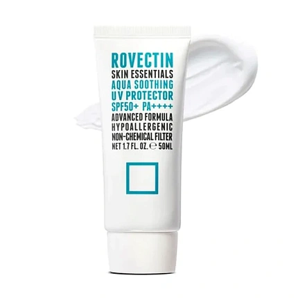 Успокаивающий солнцезащитный крем Rovectin Skin Essentials Aqua Soothing UV Protector SPF 50+ PA++++ 50мл
