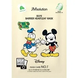 Успокаивающая тканевая маска с экстрактом хауттюйнии JM Solution Disney Collection Selfie Barrier Heartleaf Mask 1шт