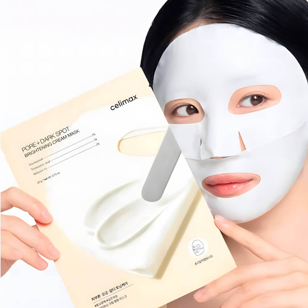 Осветляющая кремовая маска Celimax Pore+Dark Spot Brightening Cream Mask 1шт