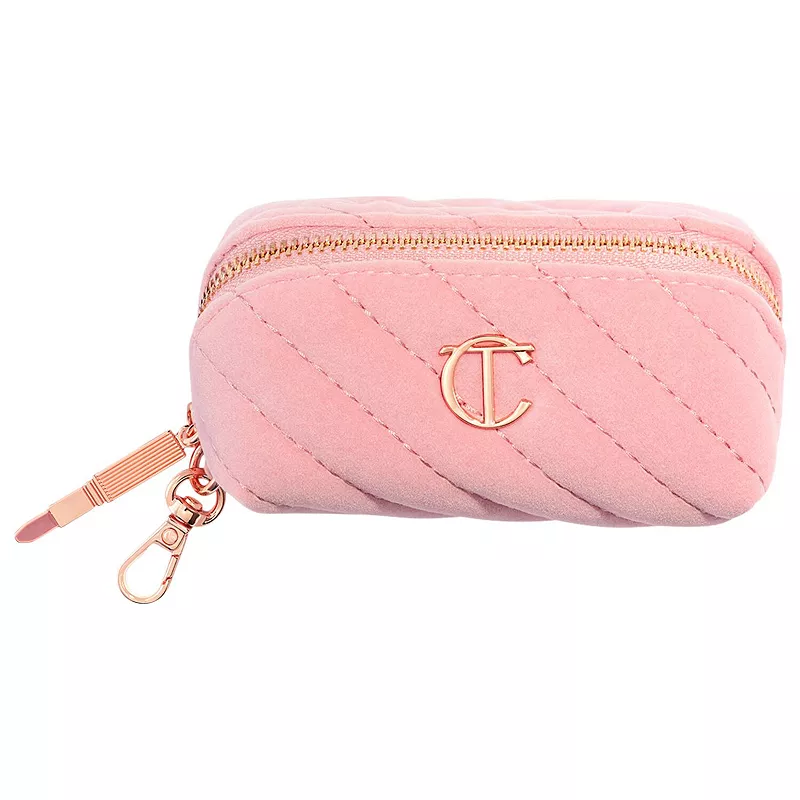 Косметичка замшевая мини CHARLOTTE TILBURY Mini Makeup Bag цвет розовый