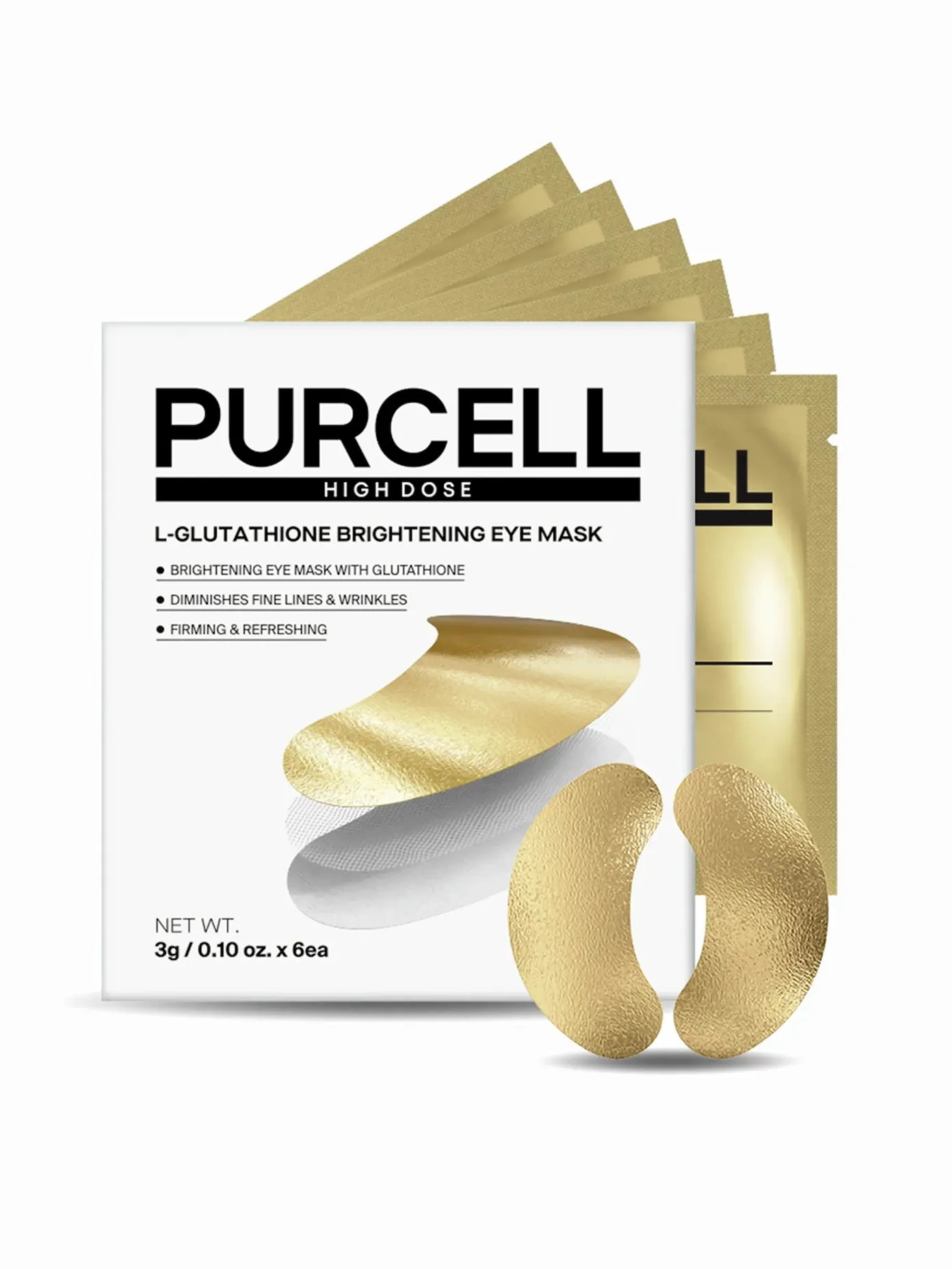 Осветляющие патчи под глаза с глутатионом Purcell L-Glutathione Brightening Eye Mask 6пар