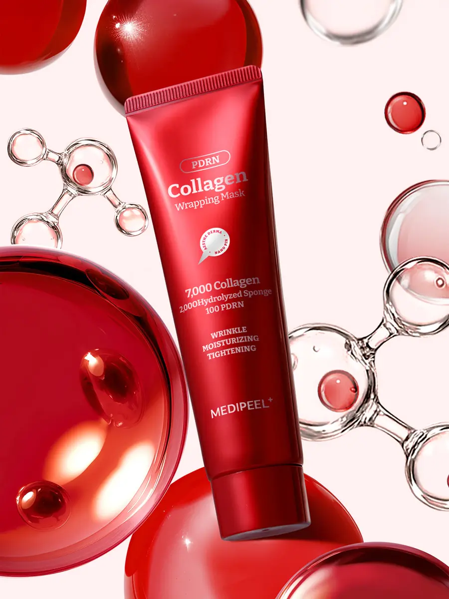 Подтягивающая маска-плёнка с коллагеном и ПДРН MEDIPEEL Collagen Glow Wrapping Mask 100ml