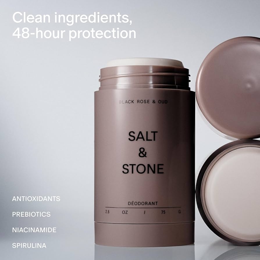 Дезодорант с ароматом Роза и Уд без солей алюминия SALT & STONE Black Rose and Oud Natural Deodorant 75g