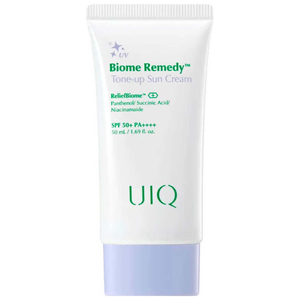 Освежающий солнцезащитный крем UIQ SPF50 Biome Remedy Tone-Up Sun Cream 50ml