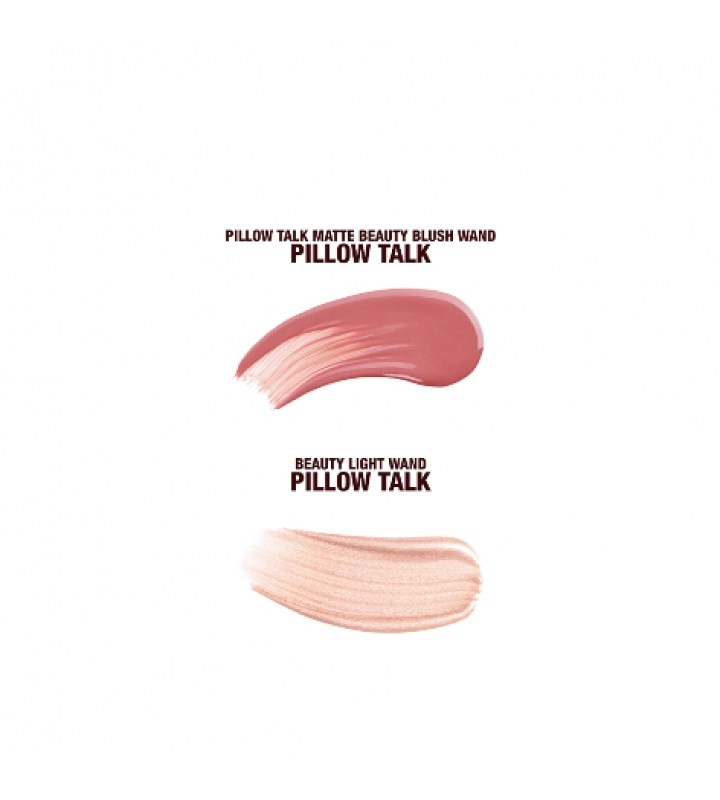 Набор румяна и хайлайтер  Charlotte Tilbury Pillow Talk Blush and Glow