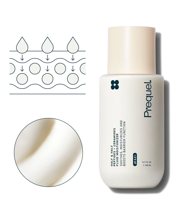 Увлажняющий флюид с пептидами и церамидами Prequel Skin Half and Half Fluid 168ml