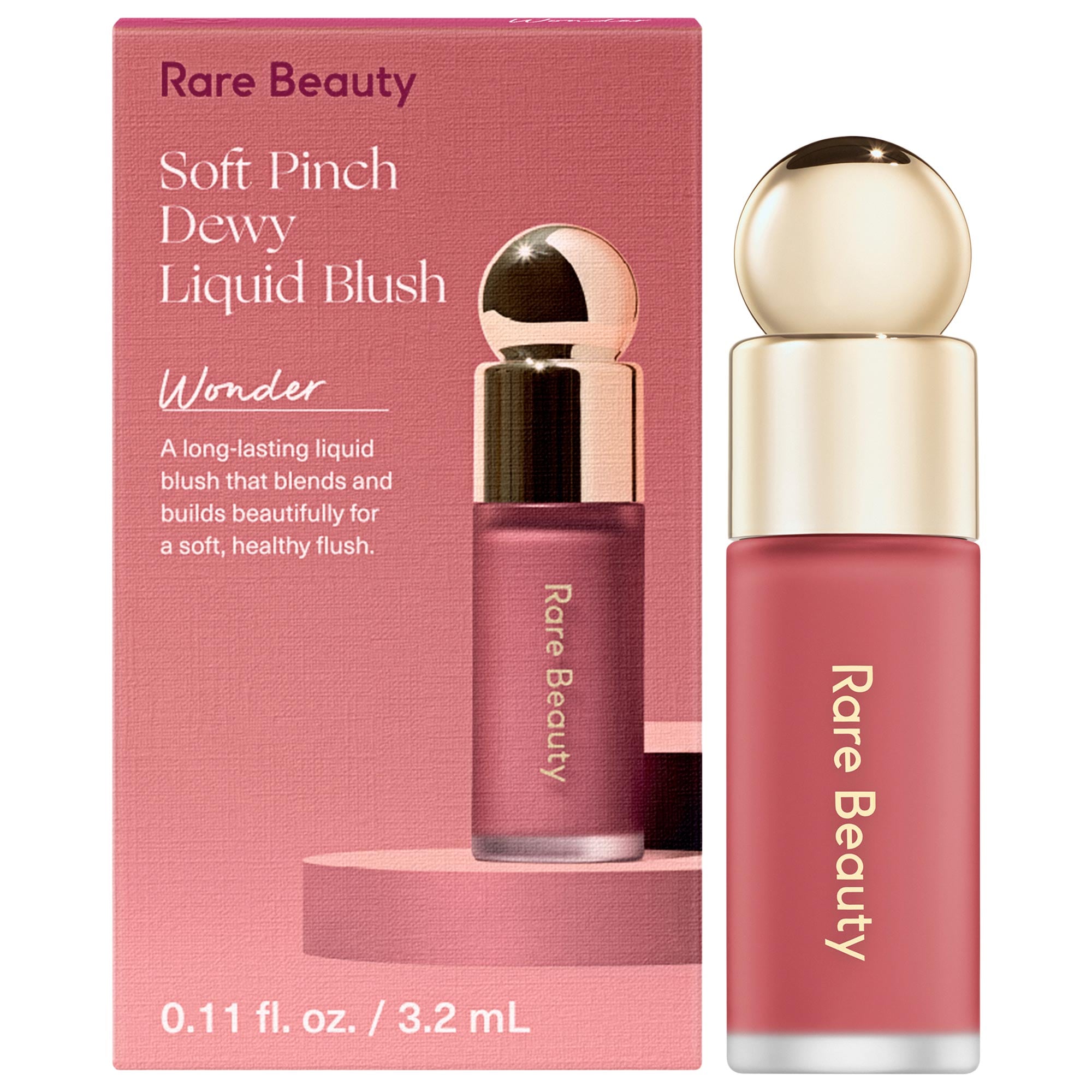 Лимитированные жидкие румяна МИНИ Rare Beauty Soft Pinch Liquid Blush Mini оттенок  Wonder 3,2мл