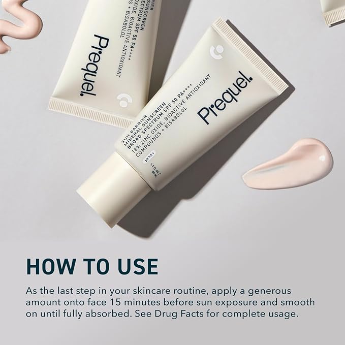 Минеральный солнцезащитный крем Prequel Sun Barrier Mineral Sunscreen SPF 50PA++++ 50ml