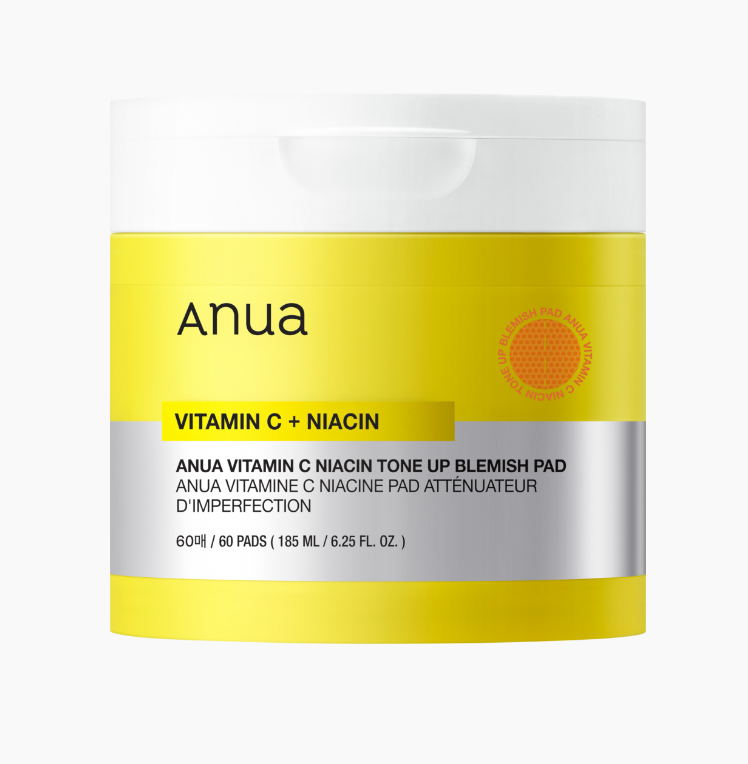 Тонизирующие пэды с витамином С Anua Vitamin C Niacin Tone Up Blemish Pad 60шт