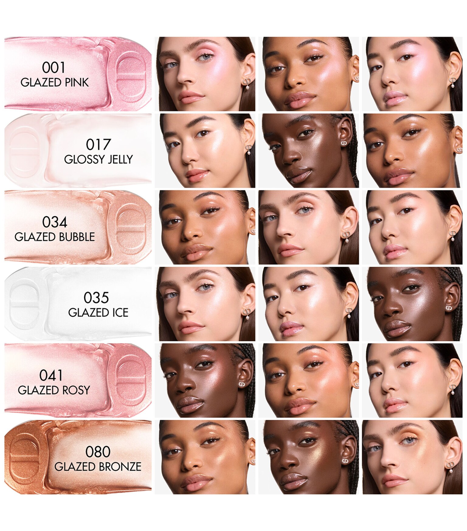 Хайлайтер в стике Dior Glassy Glow Stick Multi-Use Stick Highlighter Balm оттенок 034 Glazed bubble