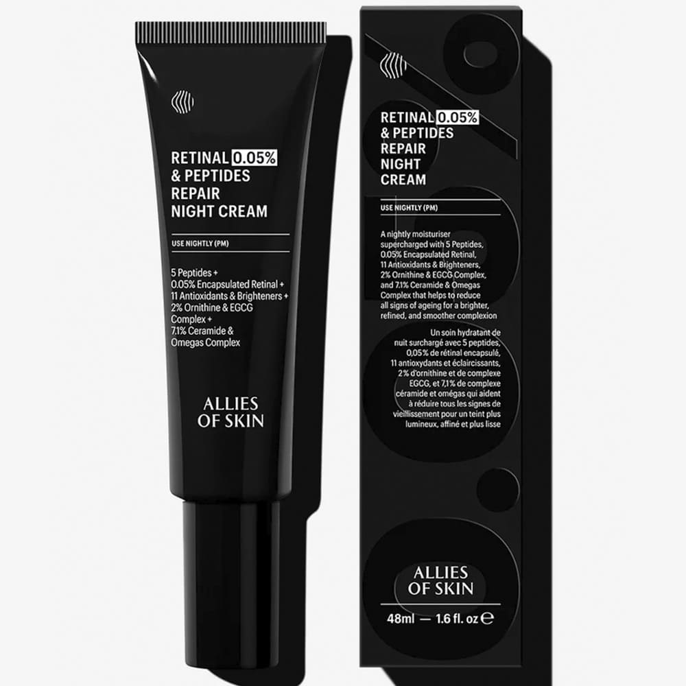 Ночной пептидный крем с 0,05% ретиналем Allies of Skin Retinal 0,05%&Peptides Repair Night Cream 48ml