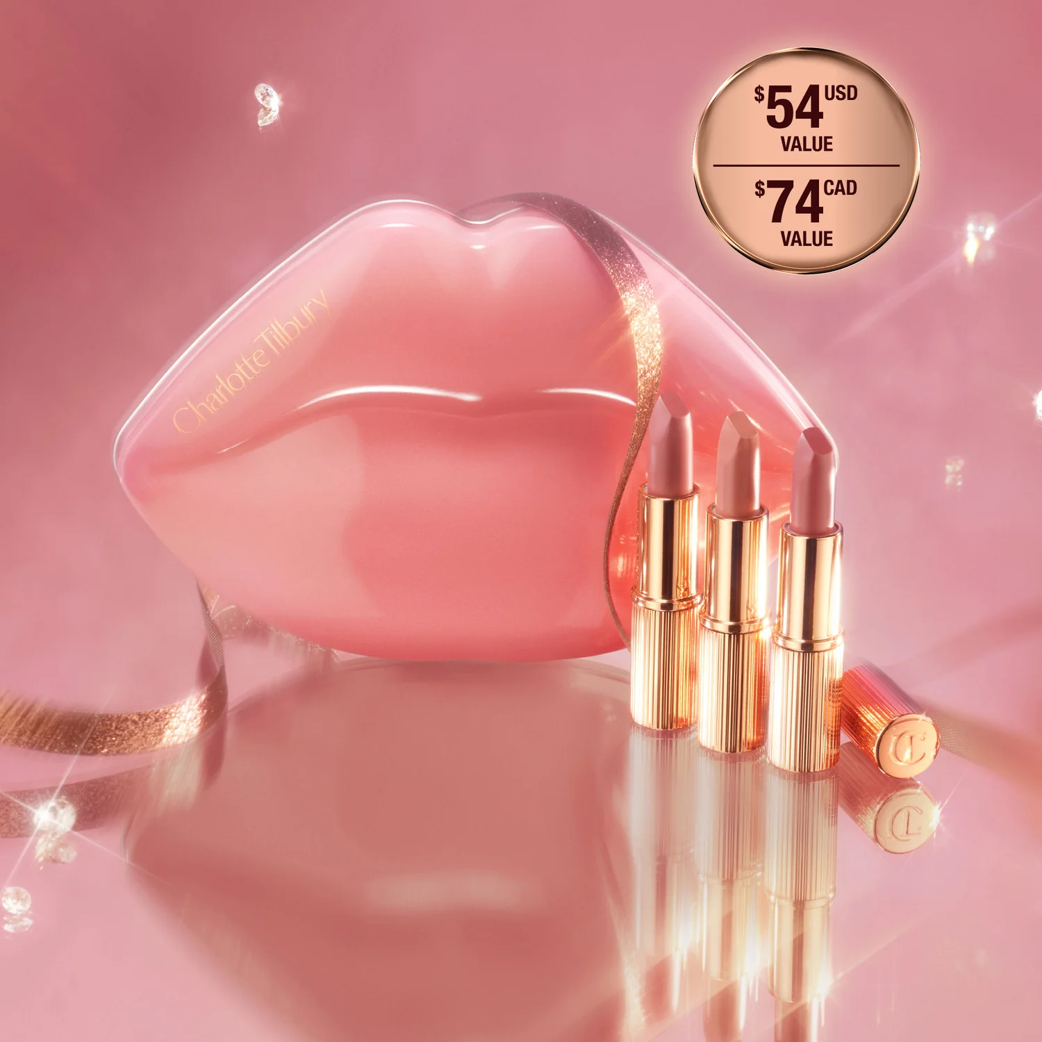 Подарочный набор для губ Charlotte Tilbury Hollywood Iconic Mini Lip Trio