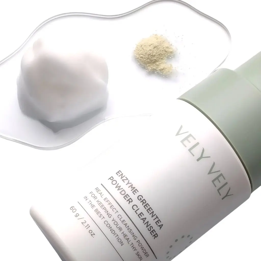 Энзимная пудра для жирной кожи с зелёным чаем Vely Vely Enzyme Greentea Powder Cleanser 60гр