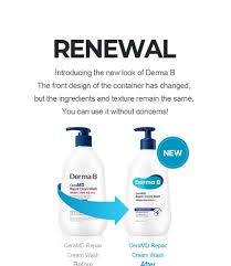 Увлажняющий крем-гель для душа Derma:B CeraMD Repair Cream Wash 400мл