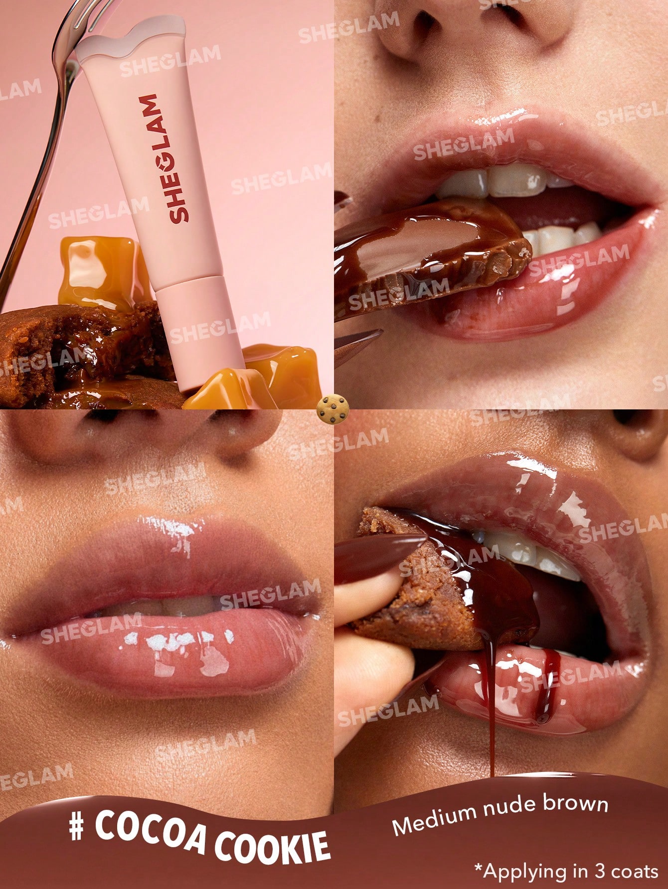 Блеск для губ Sheglam Crystal Glaze Moisturizing Lip Care оттенок Cocoa Cookie 10Ml