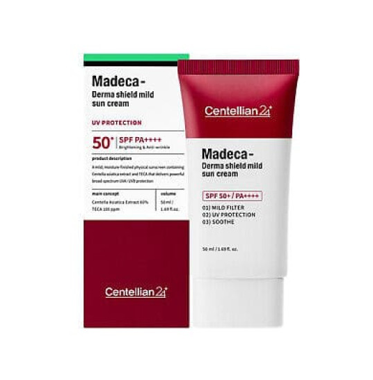 Успокаивающий солнцезащитный крем Centellian24 Madeca Derma Shield Mild Sun Cream 50ml