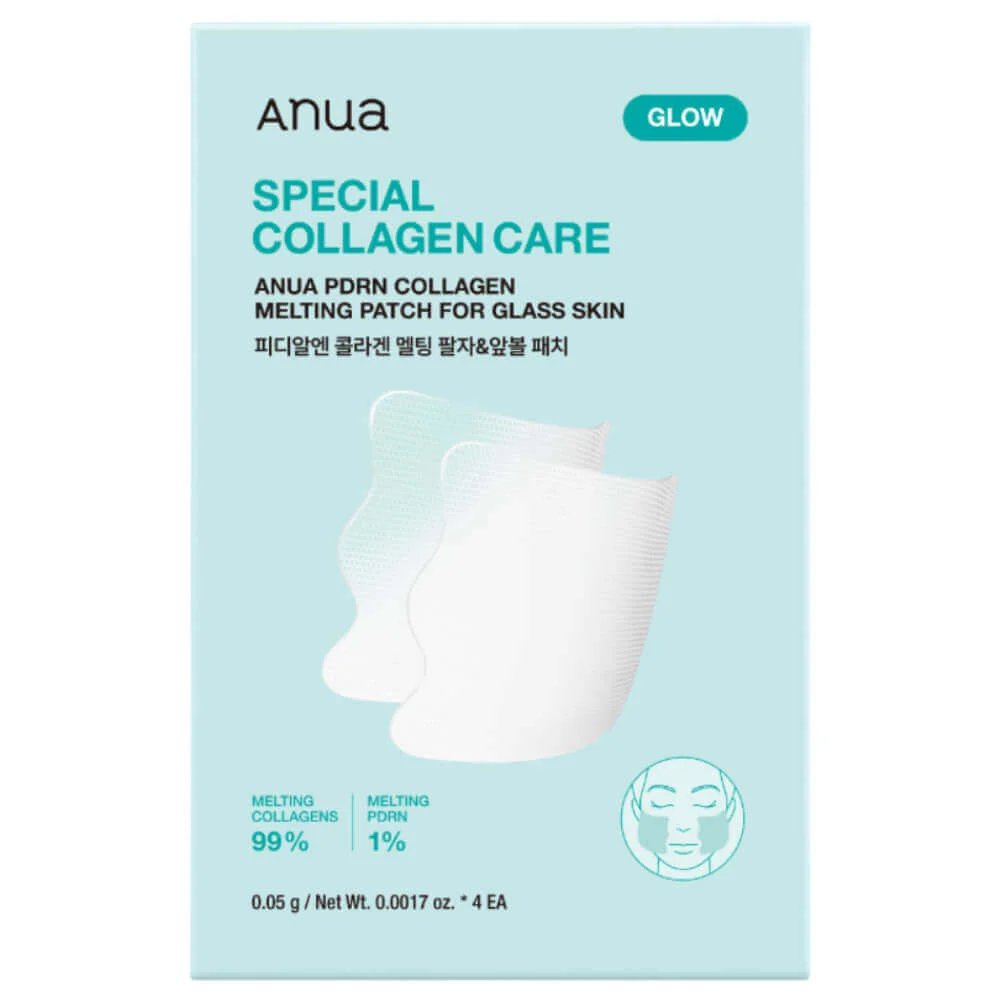 Набор тающих патчей для лица с ПДРН Anua PDRN Collagen Melting Patch For Glass Skin 4шт