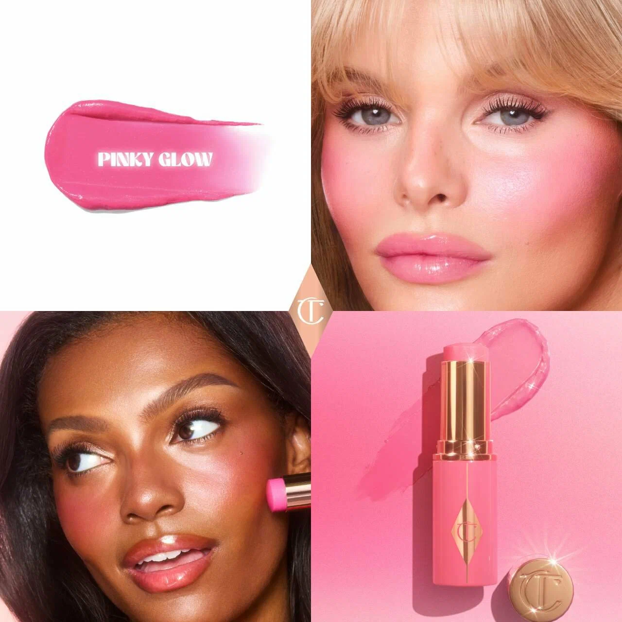 Кремовые румяна в стике Charlotte Tilbury Unreal Blush Stick оттенок Pinky Glow