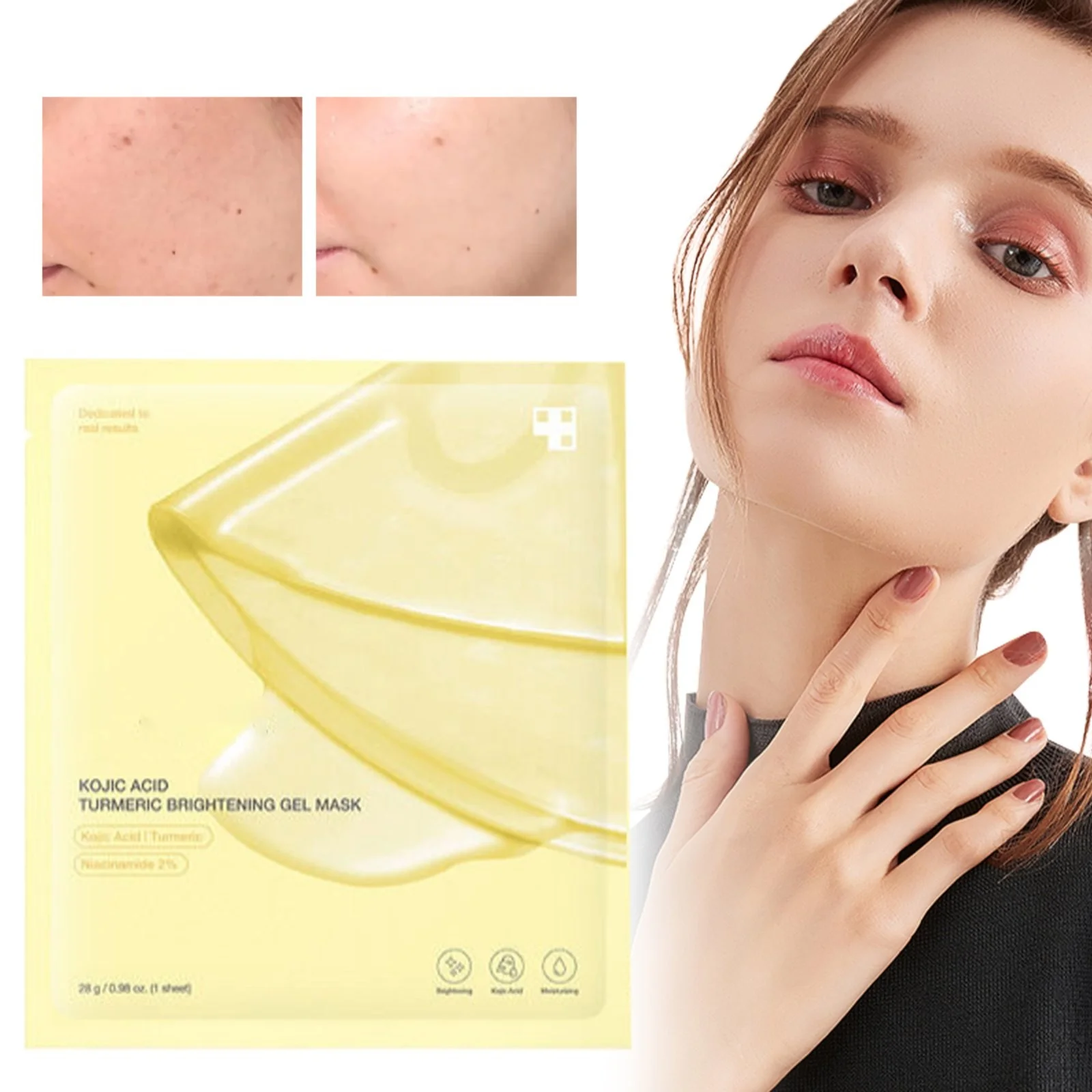 Гидрогелевая маска для сияния кожи medicube Kojic Acid Turmeric Brightening Gel Mask 1шт