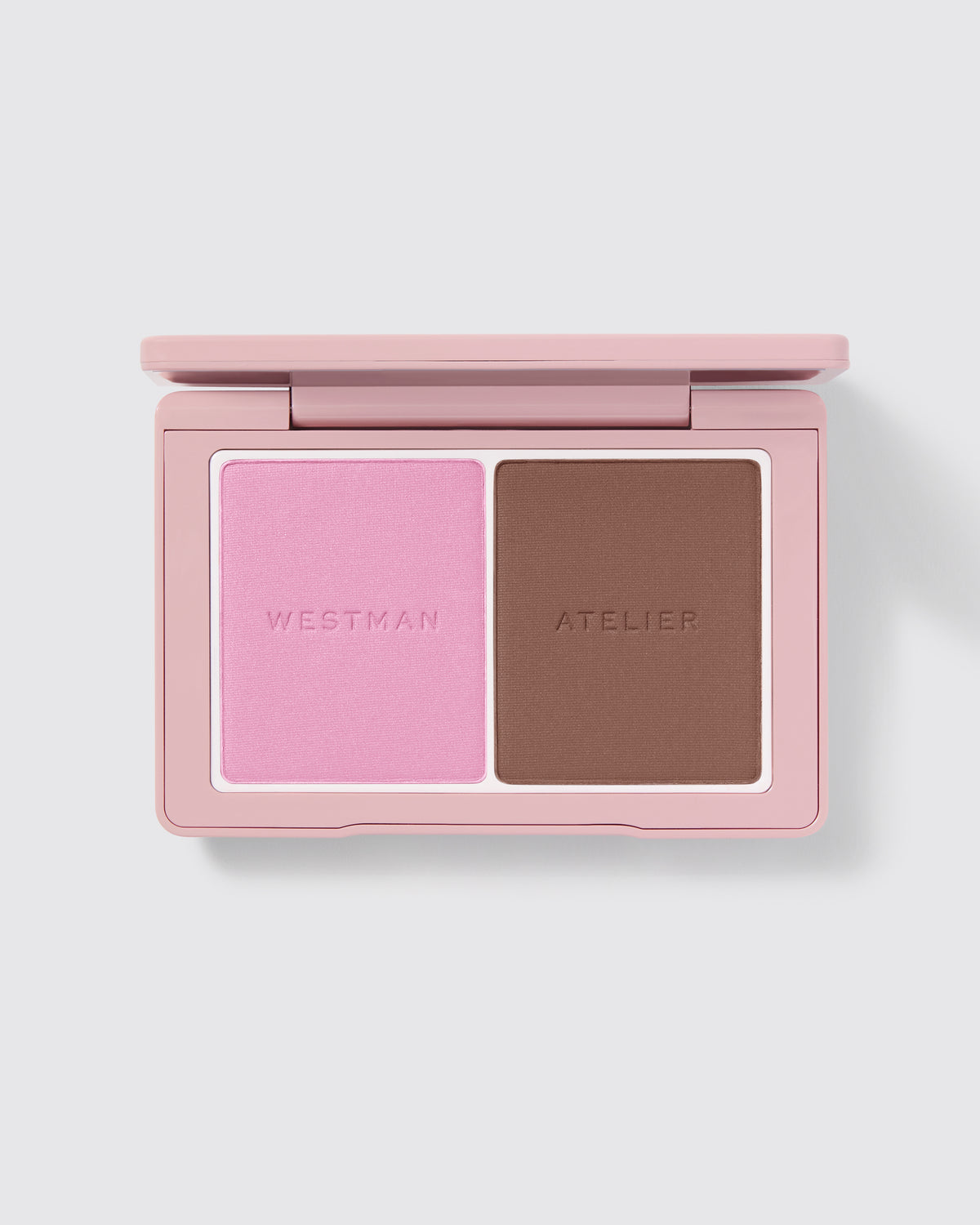 Палетка для лица румяна и скульптор Westman Atelier Baby Cheeks+Face Trace Sculpting Powder Duo оттенок Tulle / Truffle