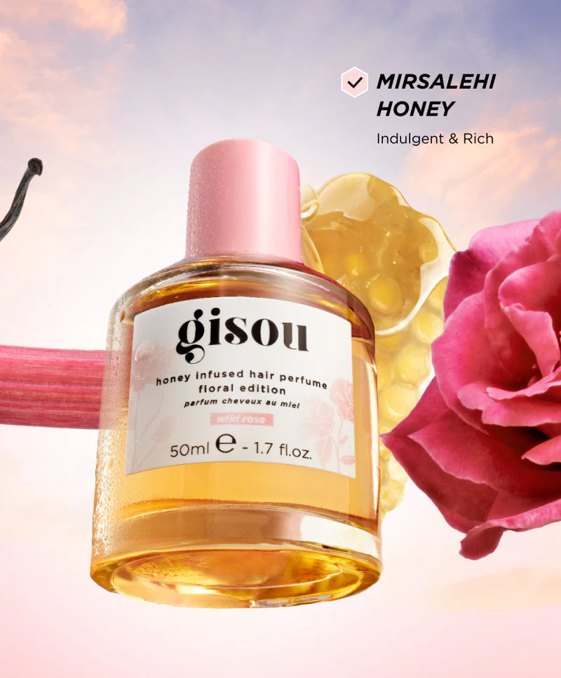 Парфюм-дымка для волос GISOU Honey Infused Hair Perfume аромат Wild Rose 50мл