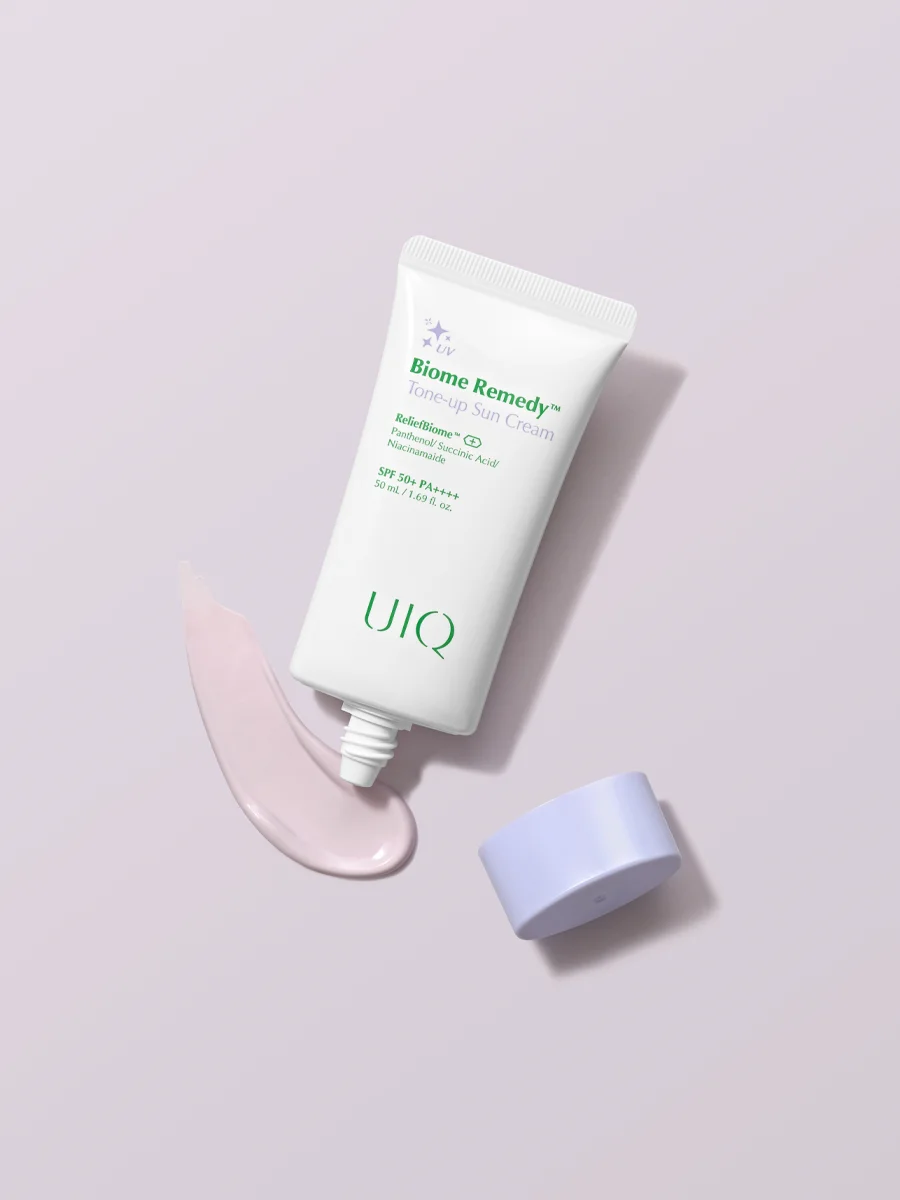 Освежающий солнцезащитный крем UIQ SPF50 Biome Remedy Tone-Up Sun Cream 50ml