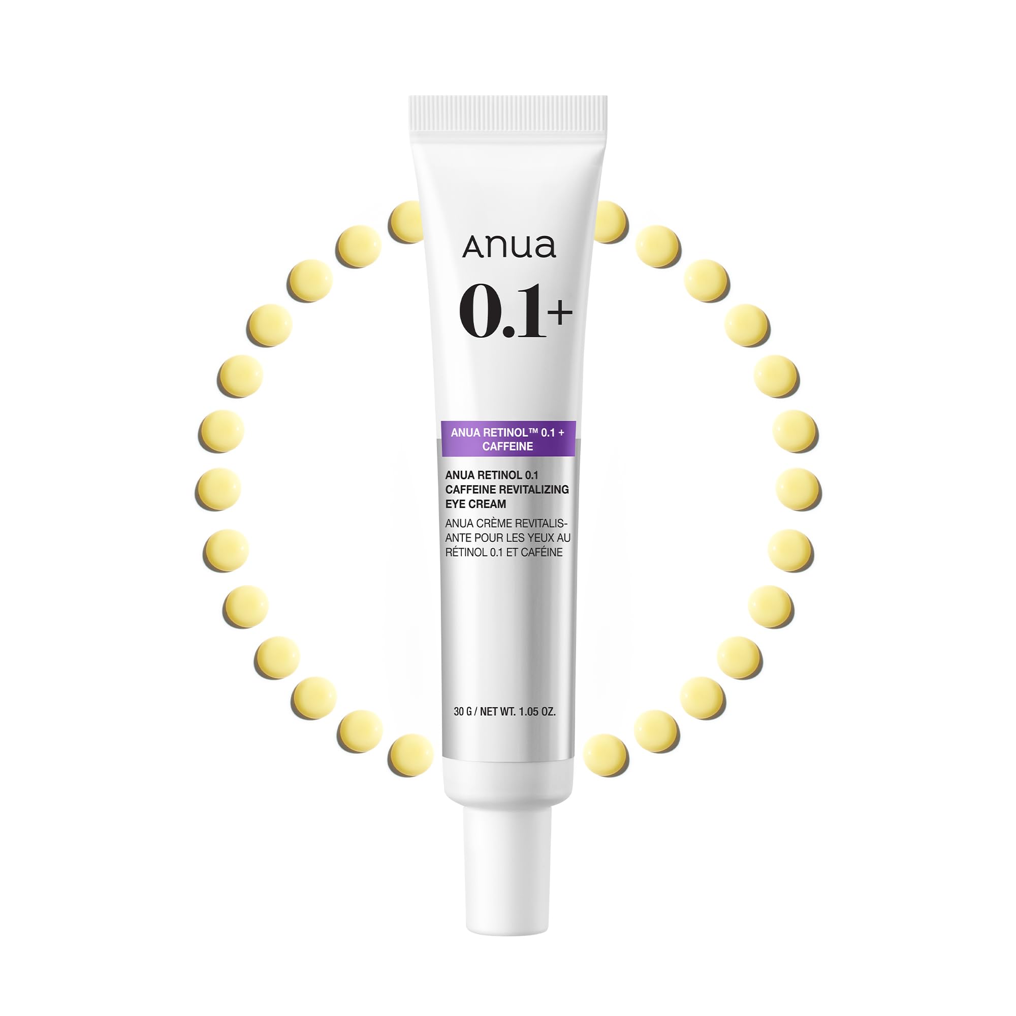 Омолаживающий крем для век с ретинолом Anua Retinol 0.1 Caffeine Revitalizing Eye Cream 30ml