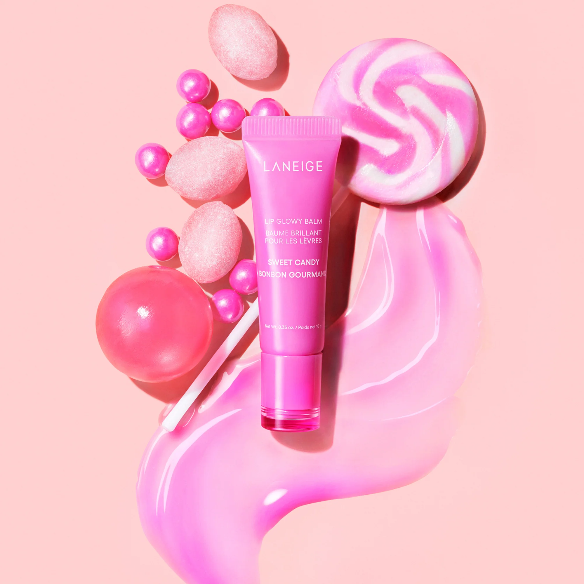 Блеск-бальзам для губ Laneige Lip Glowy Balm Sweet Candy (Pink tint) 10мл