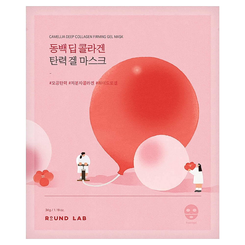 Укрепляющая гидрогелевая маска с камелией Round Lab Camellia Deep Collagen Firming Gel Mask 1шт