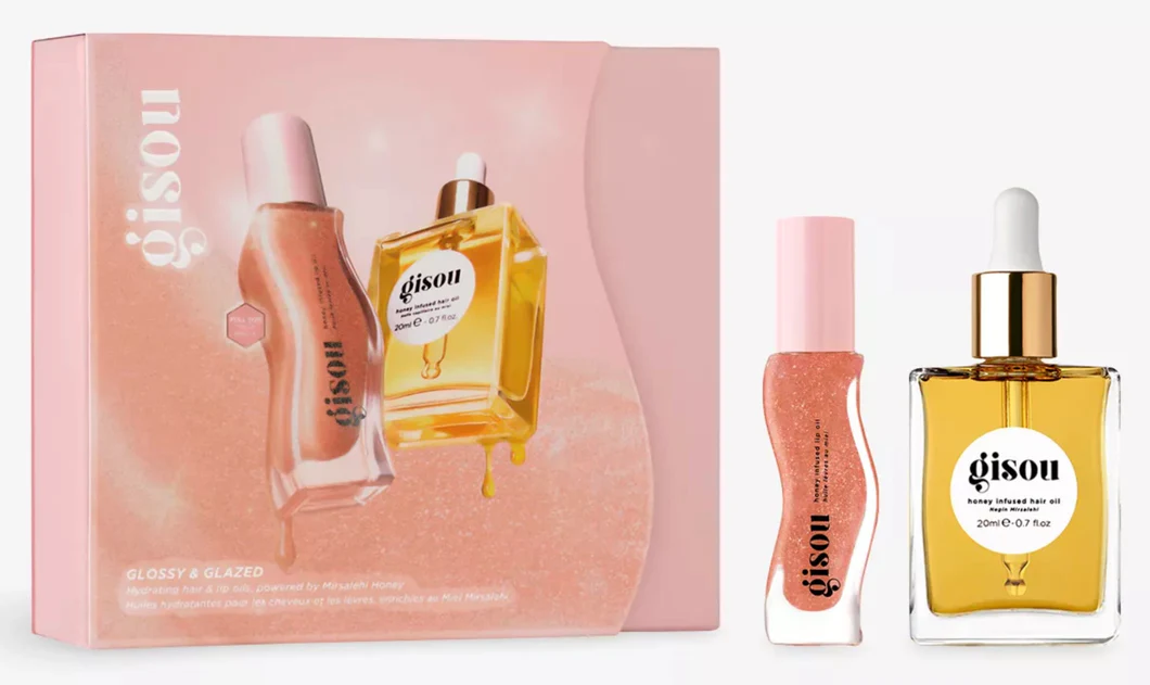 Набор масел для губ и волос GISOU Glossy and Glazed Gift Set 