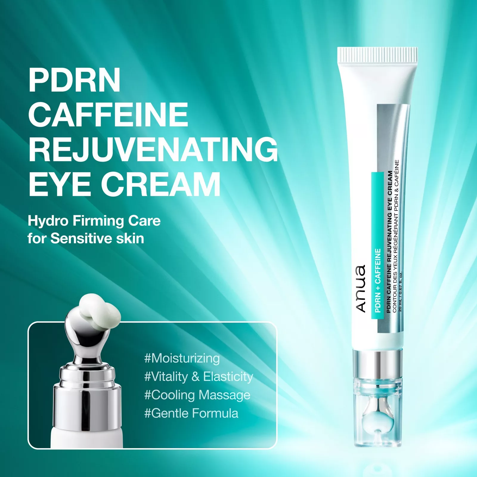 Крем для кожи вокруг глаз с ПДРН Anua PDRN Caffeine Rejuvenating Eye Cream 20ml