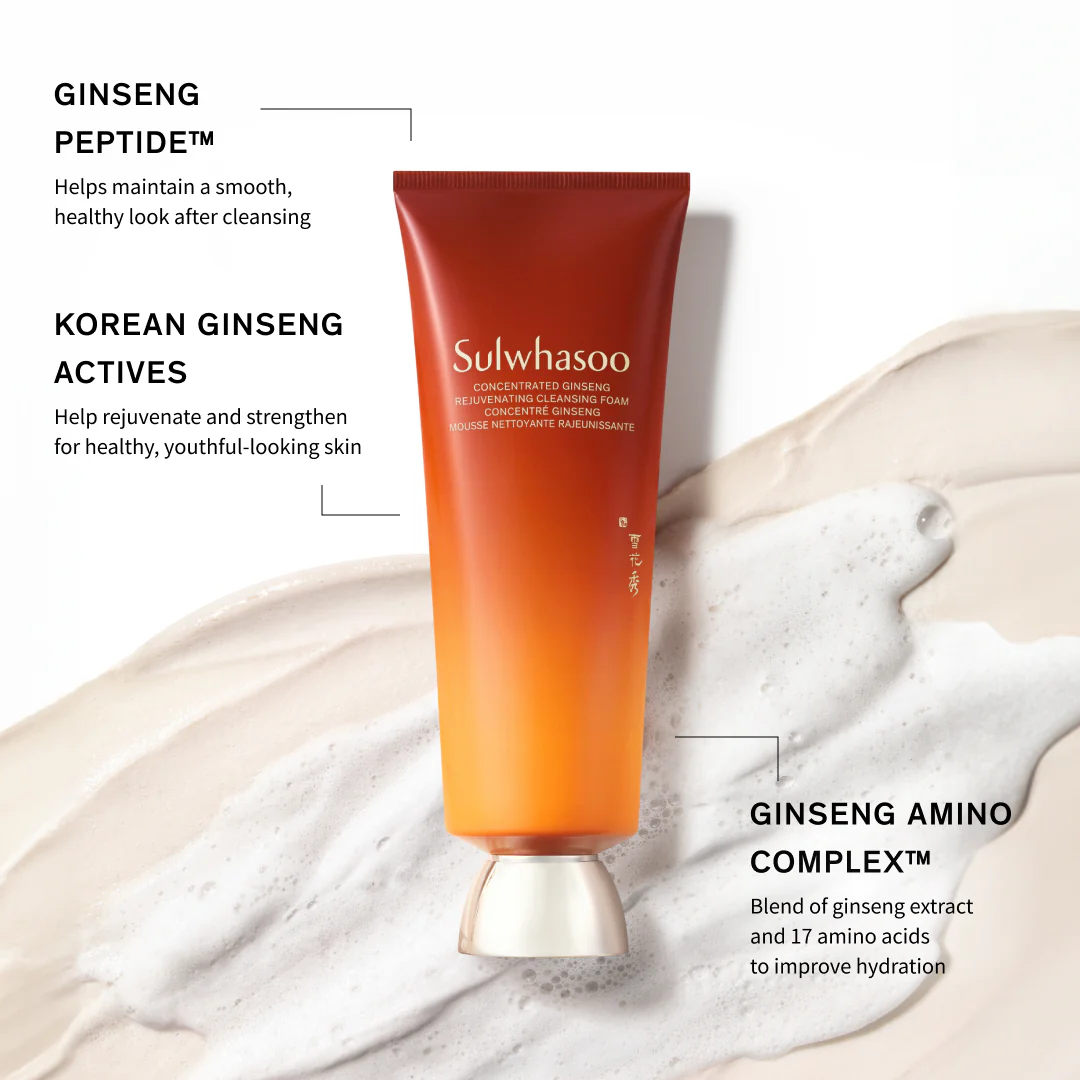 Омолаживающая очищающая пенка для умывания Sulwhasoo Concentrated Ginseng Rejuvenating Cleansing Foam 50g