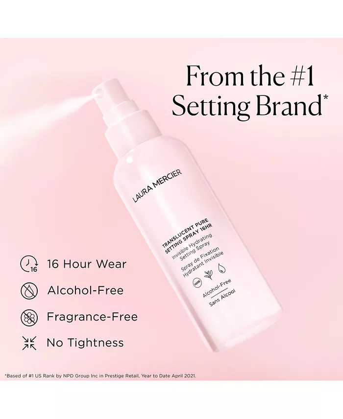Фиксатор для макияжа с эффектом естественного сияния Laura Mercier Translucent Pure Setting Spray 16HR 100мл
