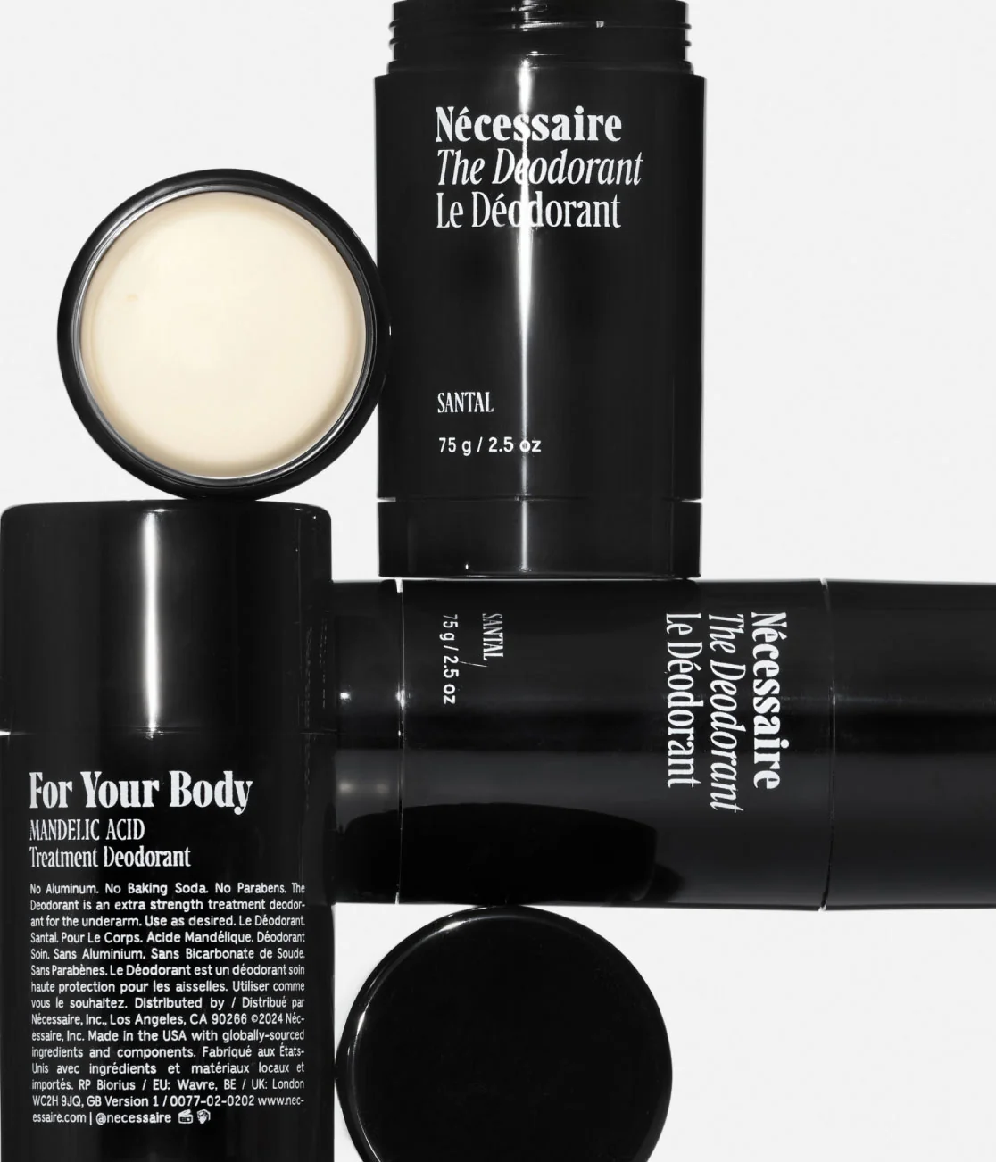 Дезодорант без алюминия Necessaire The Deodorant Mandelic Acid с ароматом сандала Santal