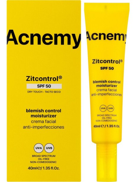 Солнцезащитный крем для жирной и проблемной кожи Acnemy Daily Blemish Treatment Zitcontrol SPF 50 40ml