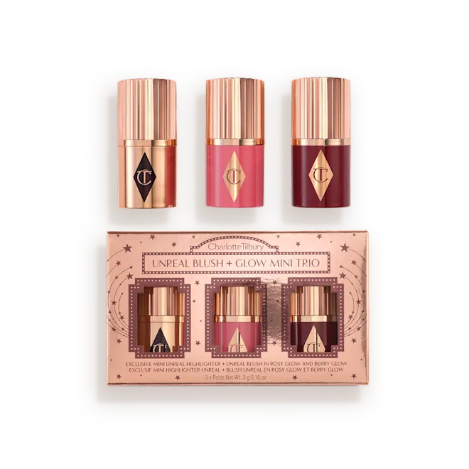 Лимитированный набор для лица Charlotte Tilbury Unreal Blush Glow Mini Trio Mini Cheek Kit