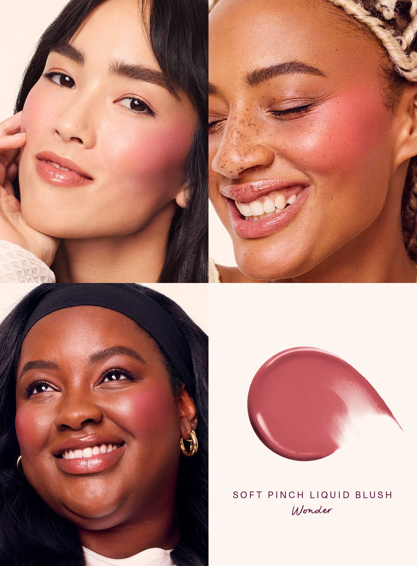 Лимитированные жидкие румяна МИНИ Rare Beauty Soft Pinch Liquid Blush Mini оттенок Charm 3,2мл