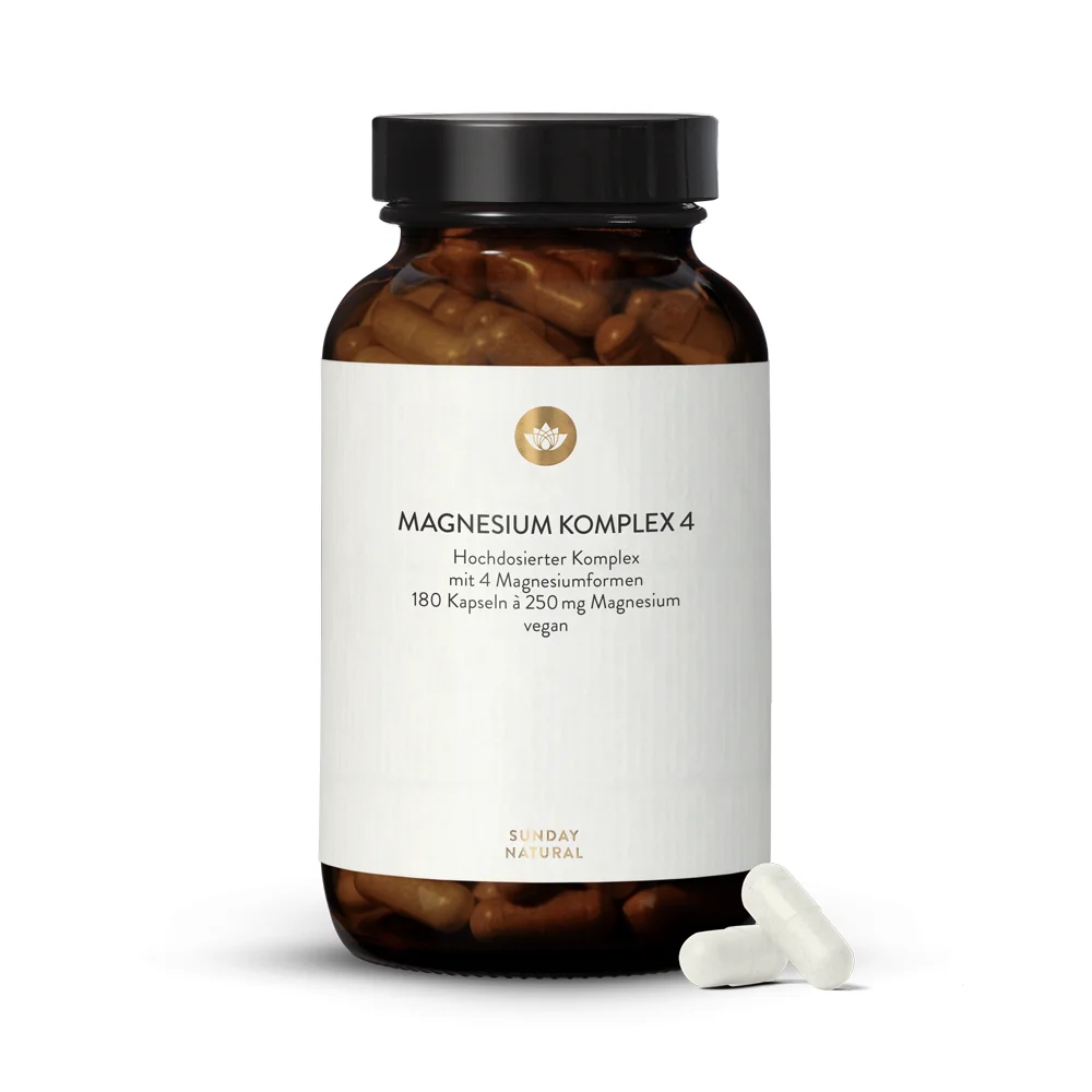 Магниевый комплекс из 4 форм магния SUNDAY NATURAL Magnesium Complex 4 250mg 180капс