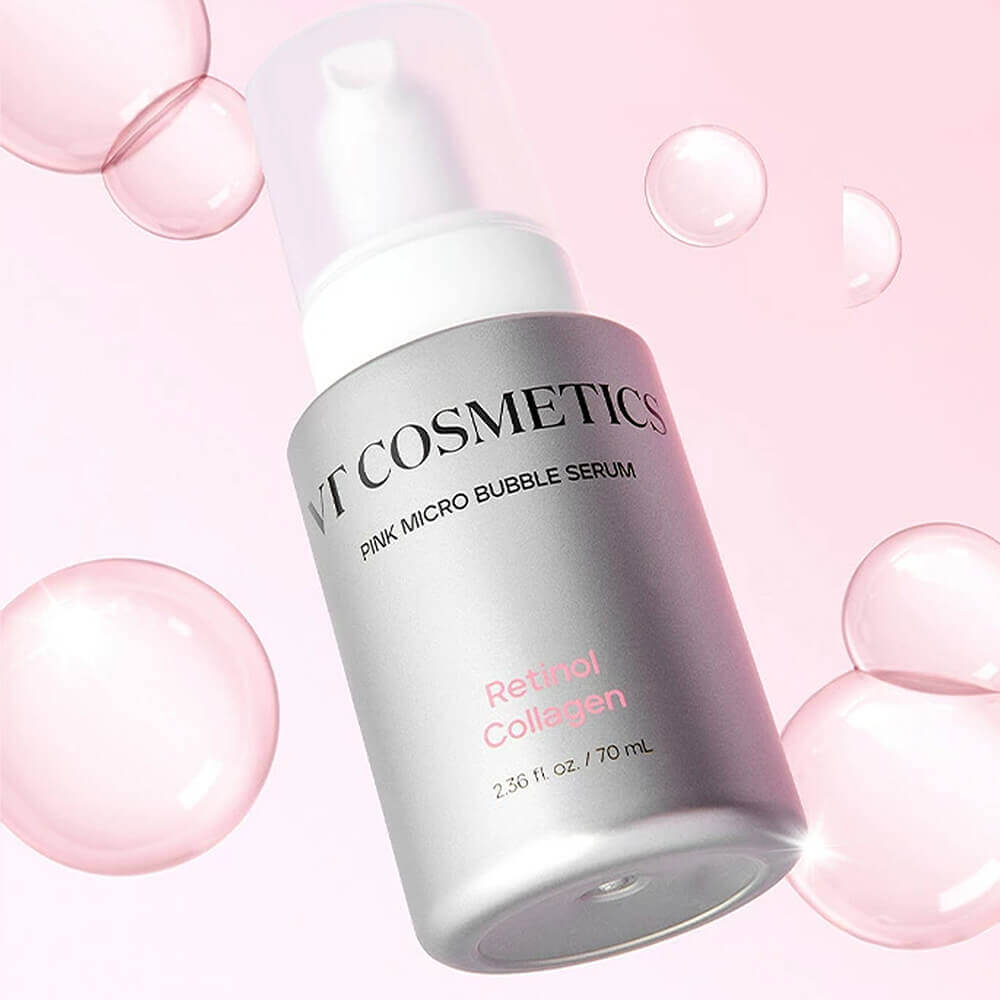 Пузырьковая сыворотка с ретинолом VT Cosmetics Retinol Collagen Pink Micro Bubble Serum 70ml