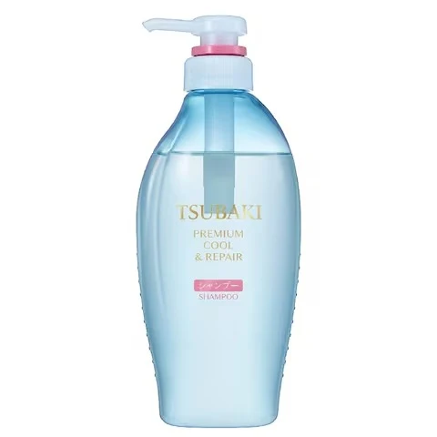 SHISEIDO Охлаждающий шампунь для жирной кожи головы Tsubaki Premium Cool Repair Shampoo 450ml