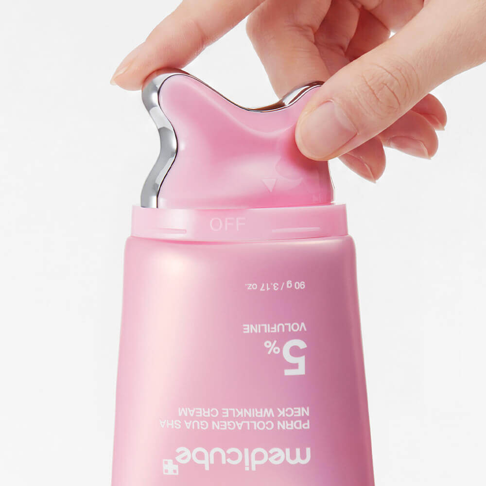Массажный крем для шеи и овала лица с ПДРН medicube PDRN Collagen Gua Sha Neck Wrinkle Cream