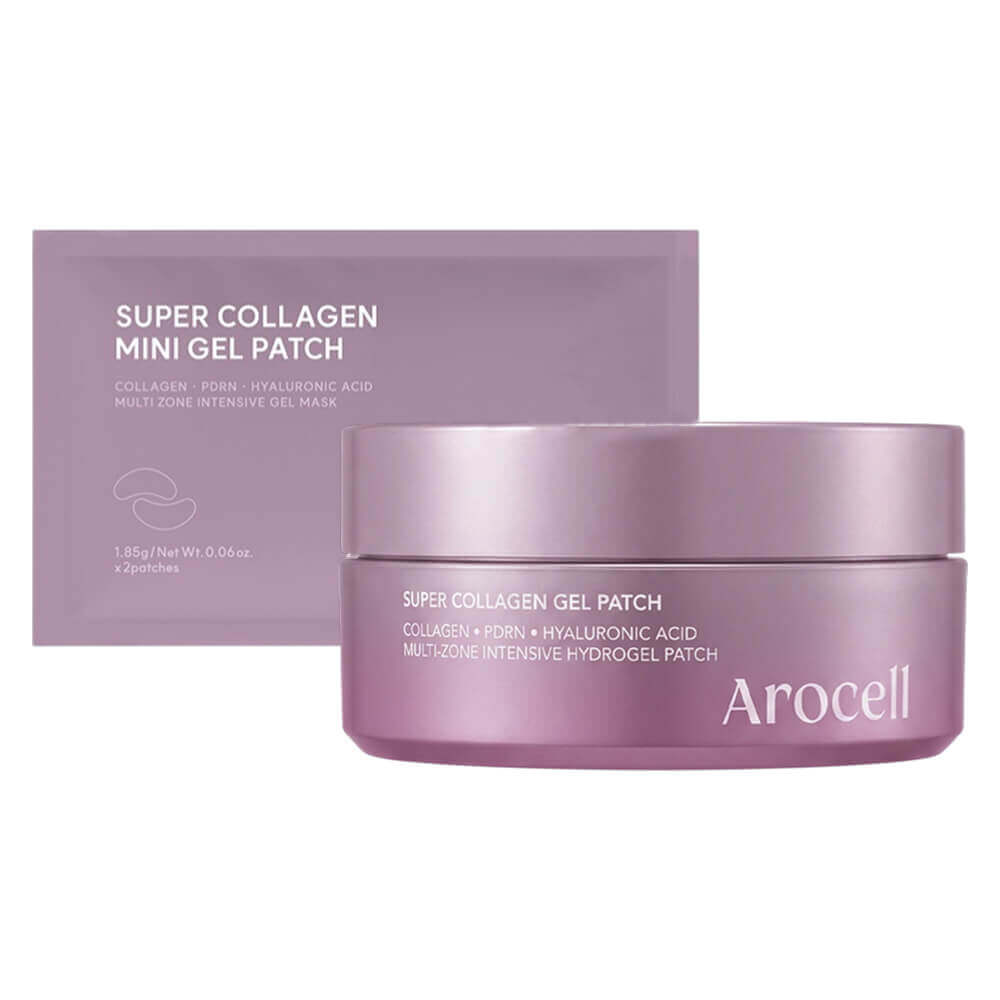Увлажняющие гидрогелевые патчи для век с ПДРН Arocell Super Collagen Gel Patch 60 шт