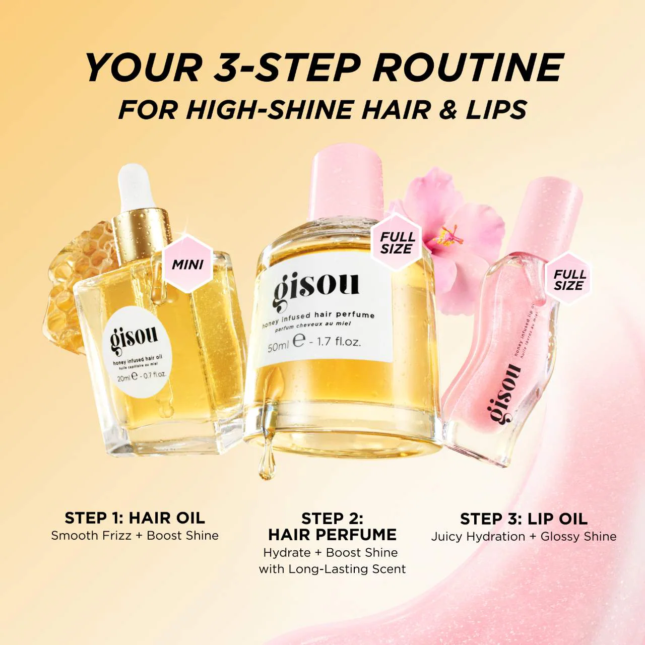 Набор GISOU Honey Gloss Hydration Trio Set