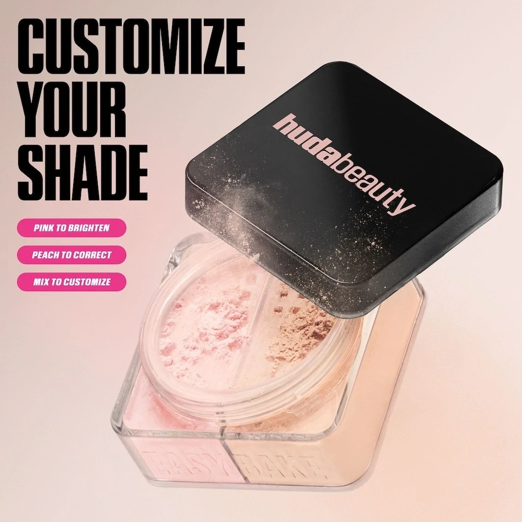 Пудрас эффектом блюр HUDA BEAUTY Easy Bake Loose Baking Setting Powder Cherry peach 13гр