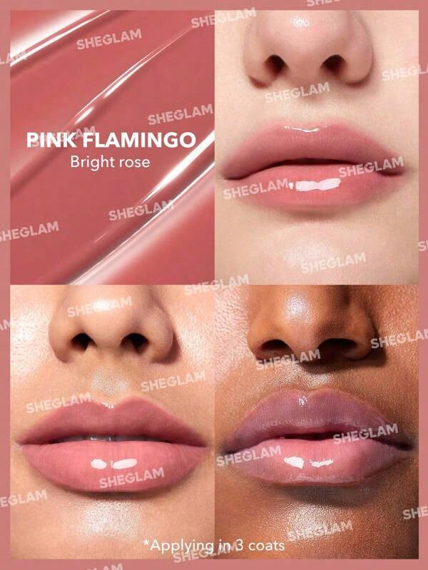 Блеск-плампер для губ Sheglam Pout-Perfect Shine Lip Plumper-Makin' Me Blush оттенок Pink Flamingo