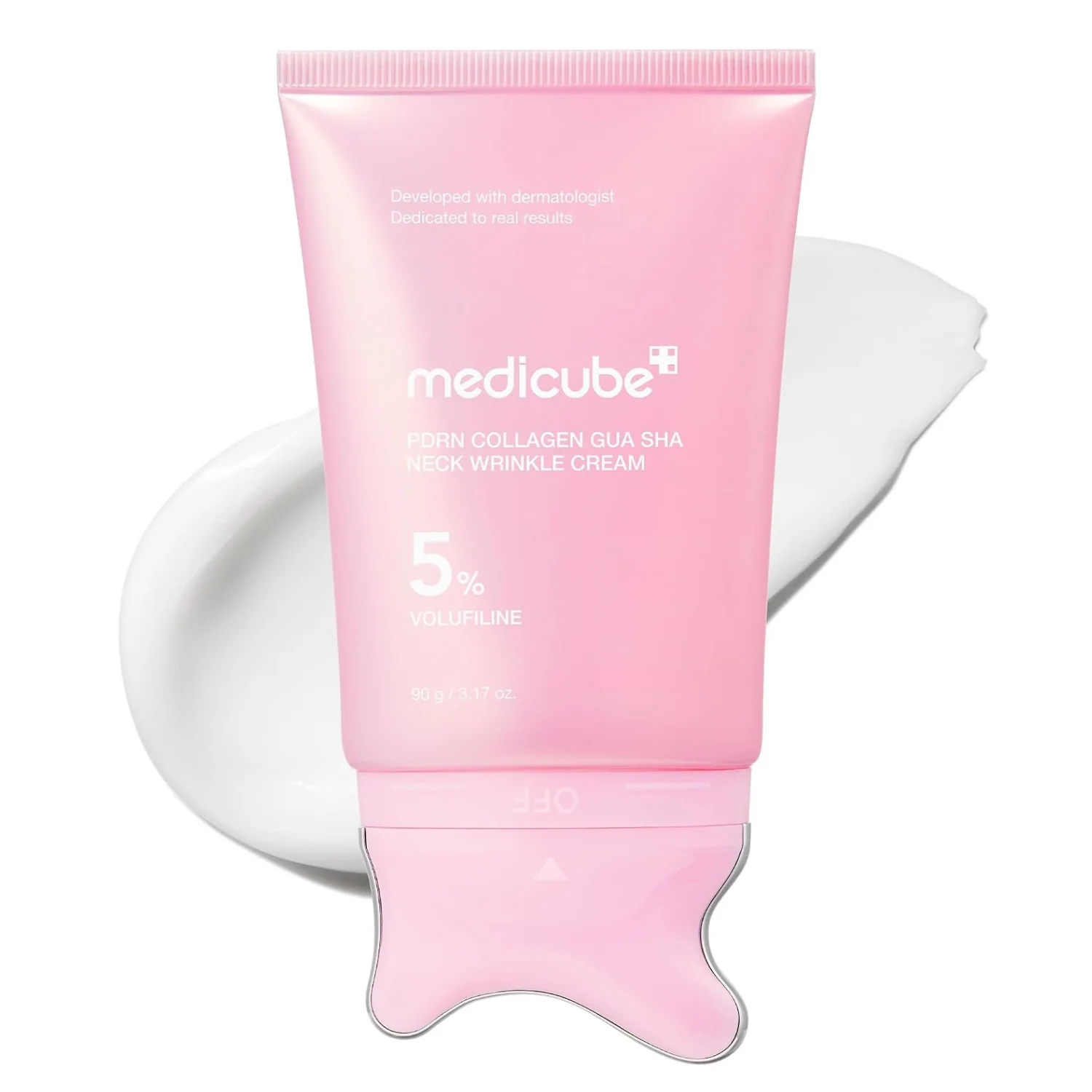 Массажный крем для шеи и овала лица с ПДРН medicube PDRN Collagen Gua Sha Neck Wrinkle Cream
