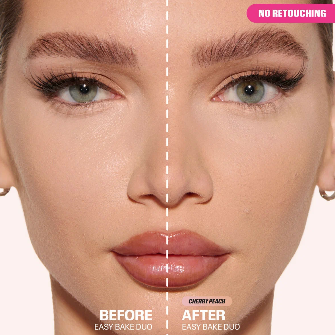 Пудрас эффектом блюр HUDA BEAUTY Easy Bake Loose Baking Setting Powder Cherry peach 13гр