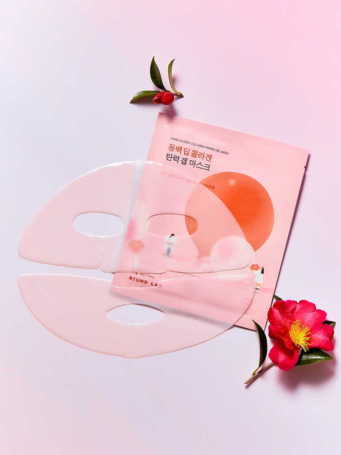 Укрепляющая гидрогелевая маска с камелией Round Lab Camellia Deep Collagen Firming Gel Mask 1шт