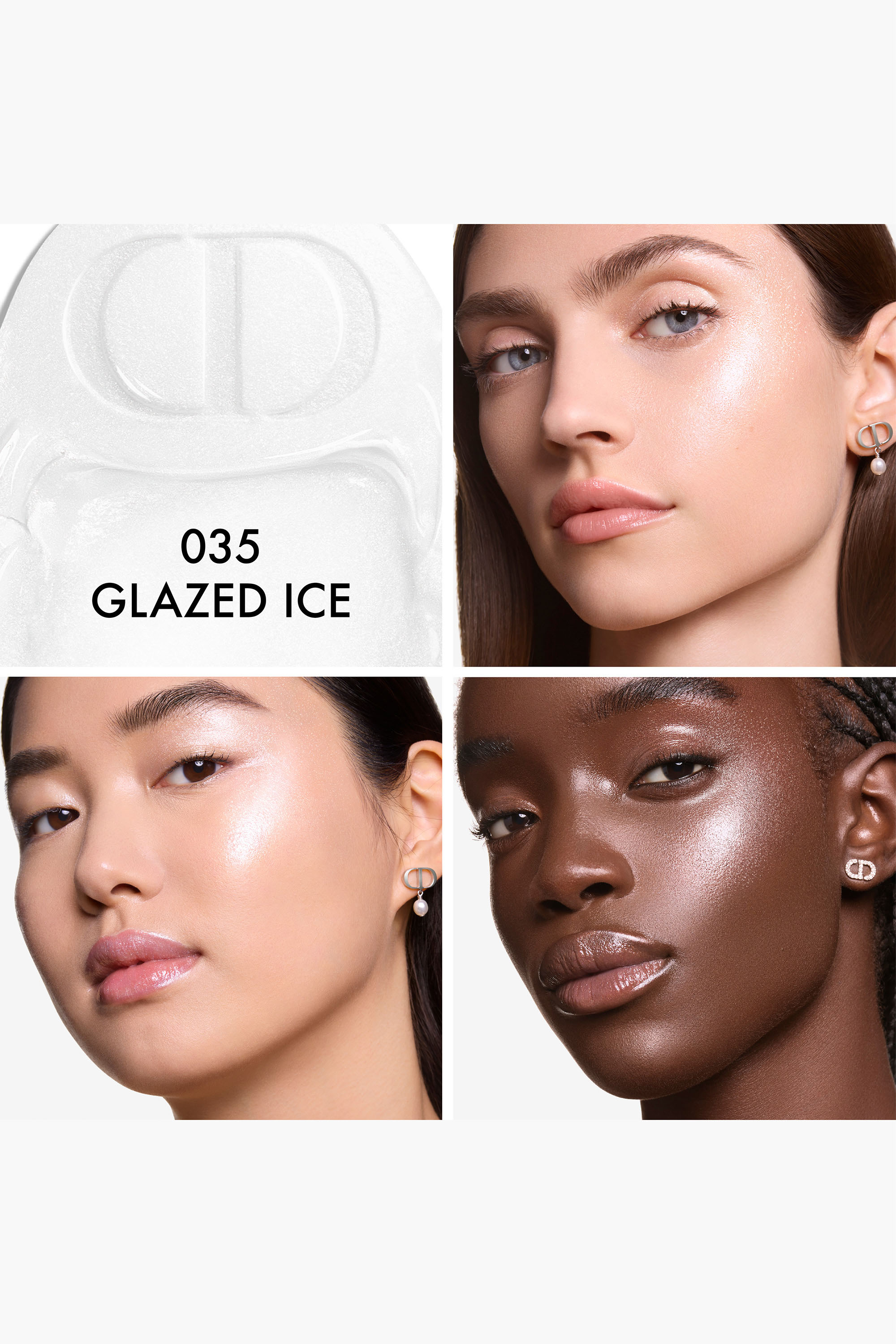 Хайлайтер в стике Dior Glassy Glow Stick Multi-Use Stick Highlighter Balm оттенок 035 Glazed ice