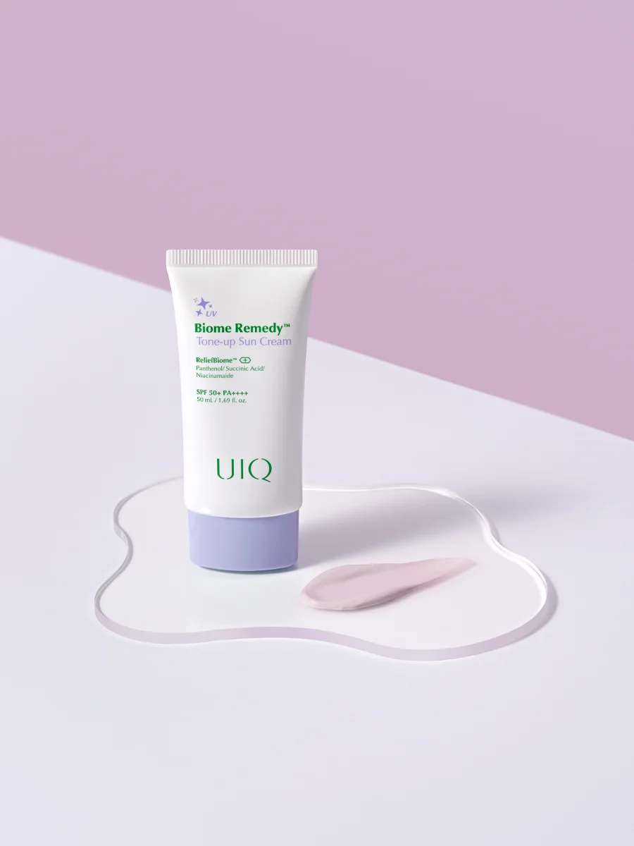 Освежающий солнцезащитный крем UIQ SPF50 Biome Remedy Tone-Up Sun Cream 50ml